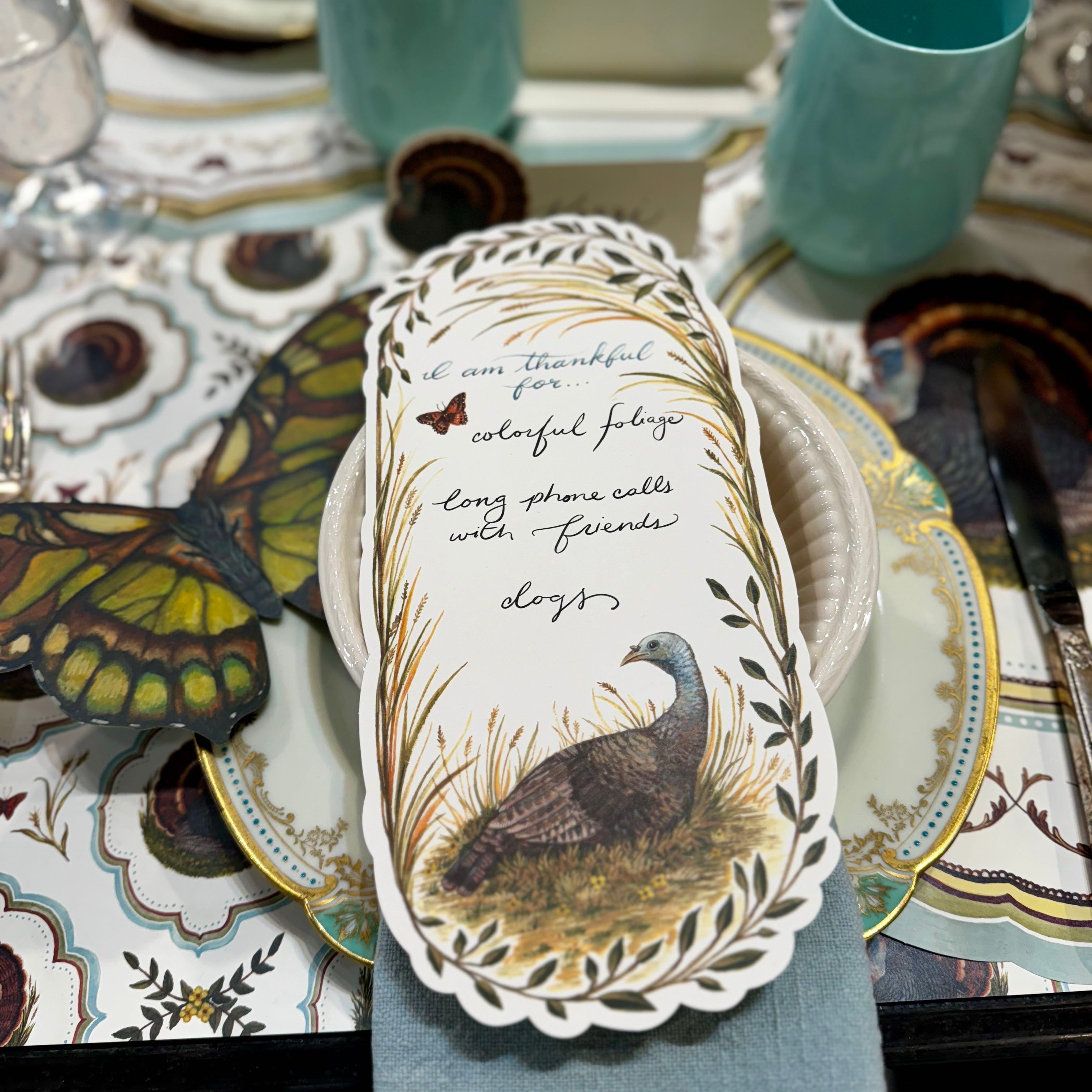 Thankful Turkey Table Card - Pack of 12