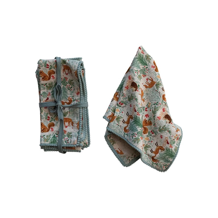 Woodland Flora Napkins - Set of 4